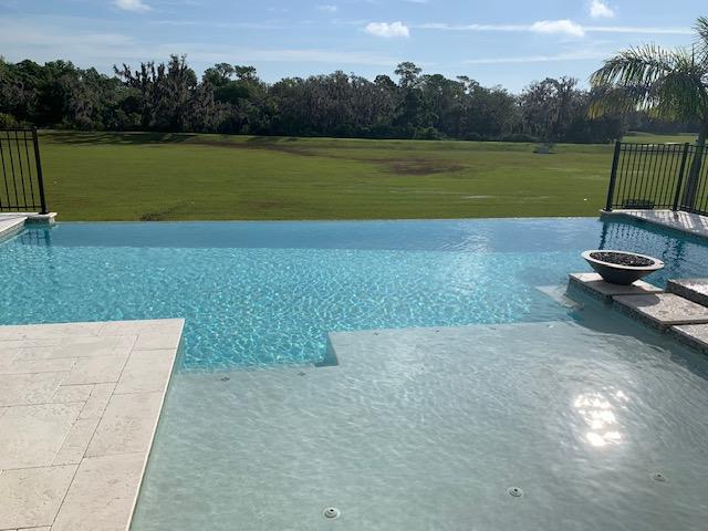 Crystal clear pool water maintained using LSI chemistry